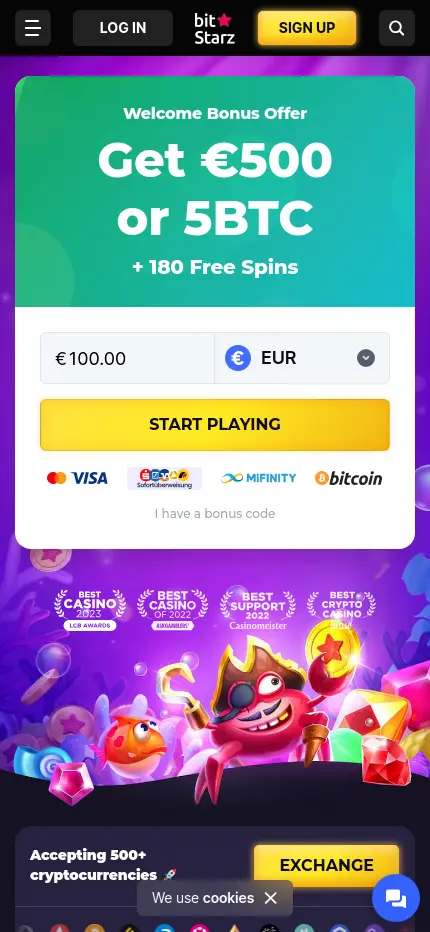 bitstarz Home page mobile