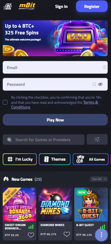 mbit casino mobile Homepage
